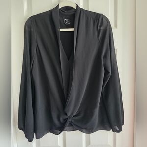 DL Women's Elegant Black Twist Blouse